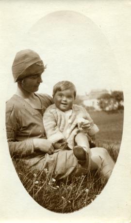 Woman Sitting with a Child