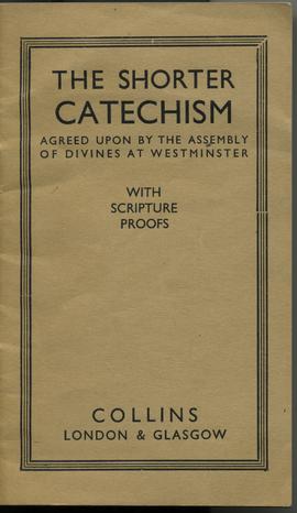 The front of &quot;The Shorter Catechism&quot;