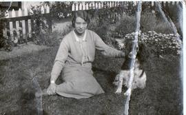 Lady with her dog