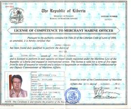 License of Competence to Merchant Marine Offocer