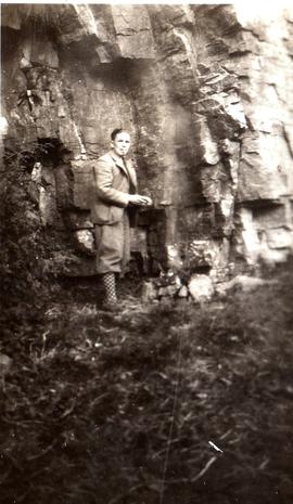 Man standing at the cliff