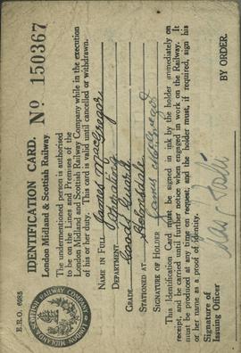 The front of an identification card.