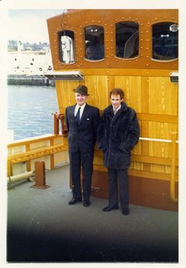 Standing on the deck of the &quot;Stella Maris&quot;