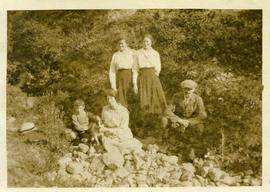 Mixed group photograph with Jack Russell Terrier