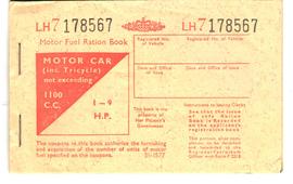 Motor Fuel Ration Book