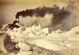 Steam Train stuck in snowdrift